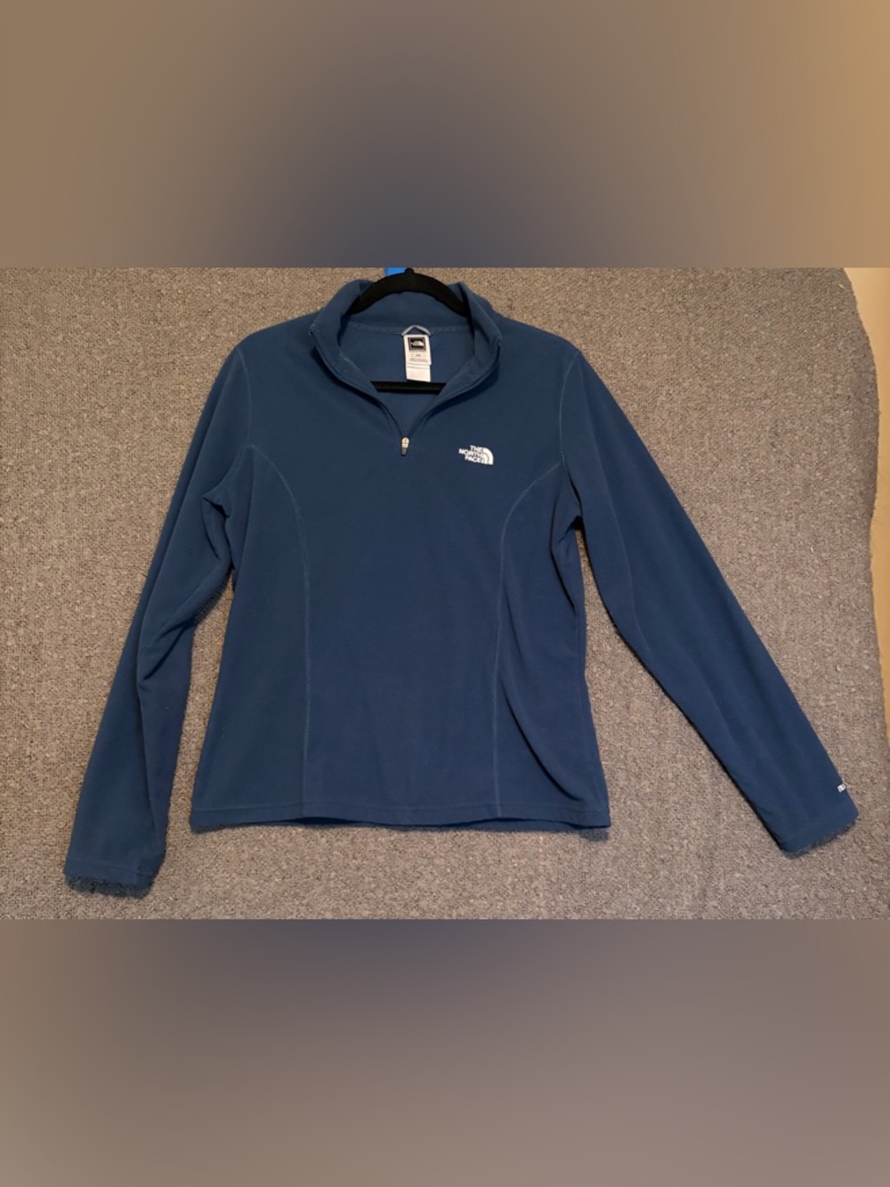 The North Face Women's TKA 100 Blue Fleece Jacket & Pants Set M 1/4 Zip